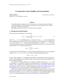 A Second-order Look at Stability and Generalization