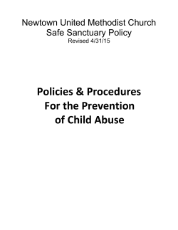 NUMC Safe Sanctuary Policy 2015 &ndash; Final