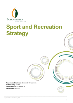 Sport and Recreation Strategy 2016