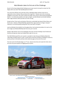 Mat Wheeler takes his first win of the Challenge