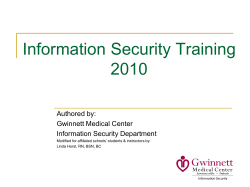 GMC Information Security Initiative