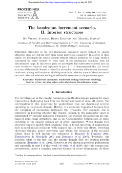 The bandcount increment scenario. II. Interior structures