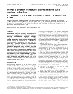 WIWS: a protein structure bioinformatics Web service collection