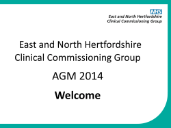 PowerPoint Presentation - East and North Hertfordshire CCG