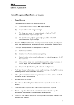 Conditions of Contract for Project Management