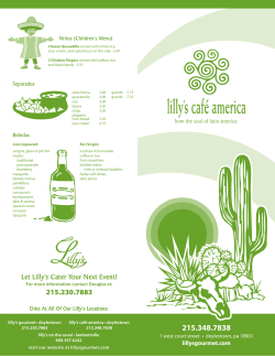 Let Lilly`s Cater Your Next Event! 215.230.7883