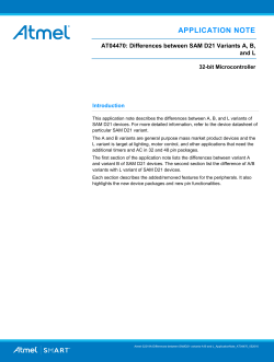 Differences between SAM D21 Variants A, B