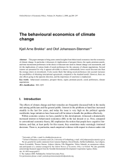 The behavioural economics of climate change