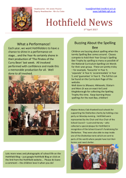 Hothfield News - Hothfield Junior School