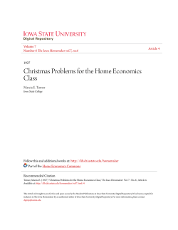 Christmas Problems for the Home Economics Class