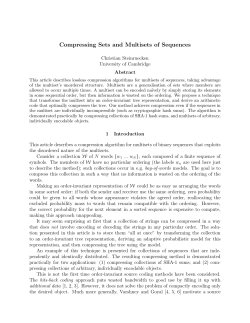 Compressing Sets and Multisets of Sequences