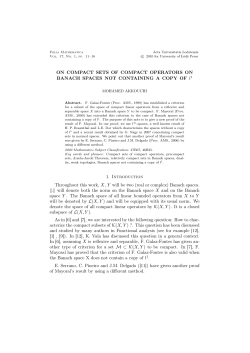 ON COMPACT SETS OF COMPACT OPERATORS ON BANACH