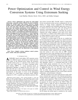 Power optimization and control in wind energy conversion systems