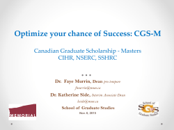 Optimize your chance of Success: CGS-M