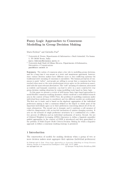 Fuzzy Logic Approaches to Consensus Modelling in Group Decision