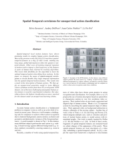 Spatial-Temporal correlatons for unsupervised action classification