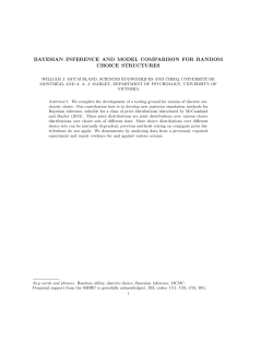bayesian inference and model comparison for random choice