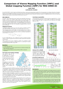 (VMF1) and Global Mapping Function (GMF)