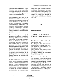 don`t play games, i want to be woken up