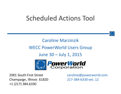 Scheduled Actions Tool