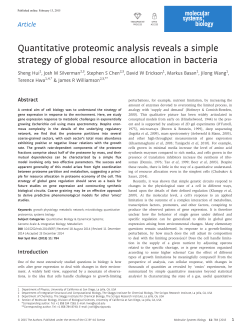 Quantitative proteomic analysis reveals a simple strategy of global