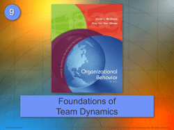 Foundations of Team Dynamics