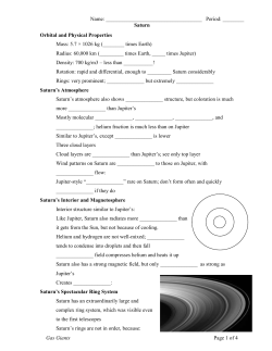 Orbital and Physical Properties