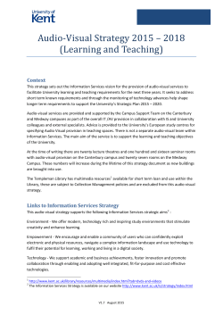 Audio-Visual Strategy 2015