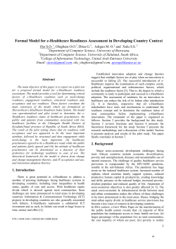 Formal Model for e-Healthcare Readiness Assessment in