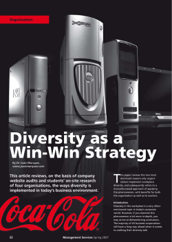 Diversity as a Win-Win Strategy - Institute of Management Services