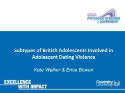 Adolescent Dating Violence Adolescent dating violence