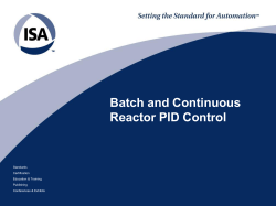 Batch-and-Continuous-Reactor-Control-and