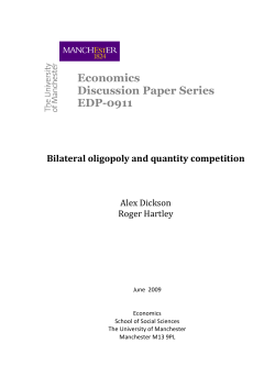 Economics Discussion Paper Series EDP