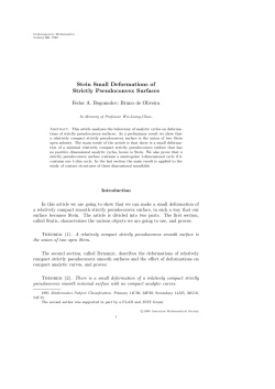 Stein Small Deformations of Strictly Pseudoconvex