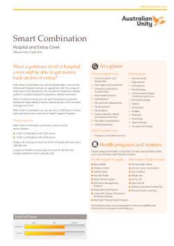 Smart Combination - Australian Unity