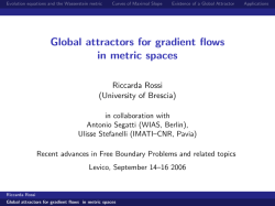 Global attractors for gradient flows in metric spaces
