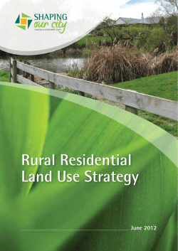 Rural Residential Land Use Strategy
