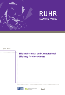 Efficient Formulas and Computational Efficiency for Glove Games