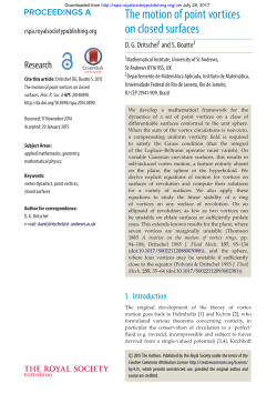 The motion of point vortices on closed surfaces