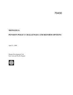 Mongolia Policy Note on Pensions