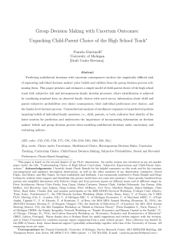 Group Decision Making with Uncertain Outcomes: Unpacking Child