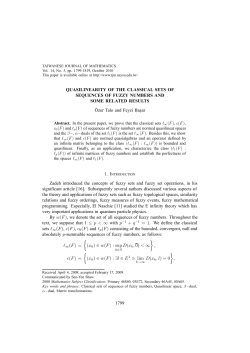 QUASILINEARITY OF THE CLASSICAL SETS OF SEQUENCES OF