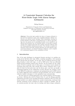 A Constraint Sequent Calculus for First