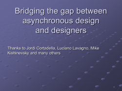 Introduction to basic concepts on asynchronous circuit design
