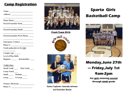 Sparta Girls Basketball Camp