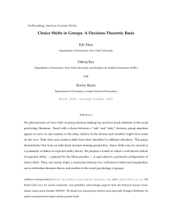 Choice Shifts in Groups: A Decision-Theoretic Basis