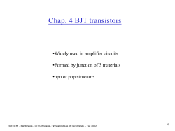 4.7 Transistor as an amplifier