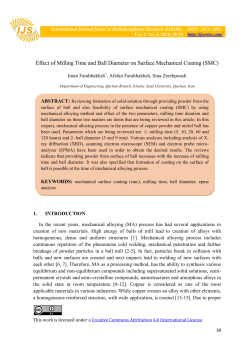 Effect of Milling Time and Ball Diameter on Surface Mechanical