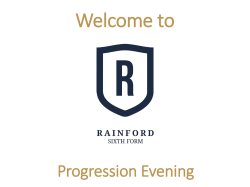 A changing world - Rainford Sixth Form