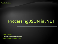 Processing JSON in .NEt